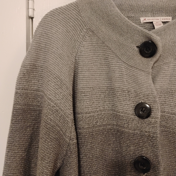 JM Collection Ombre Mock Neck Cardigan 2X - Picture 12 of 15